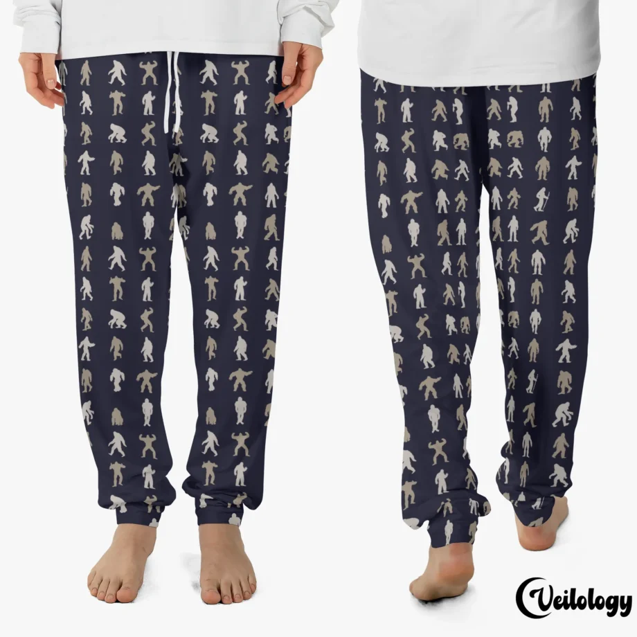 Stylish Bigfoot PJ bottoms with Sasquatch-themed designs