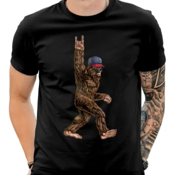 Bigfoot rock and roll shirt gifts sasquatch believe