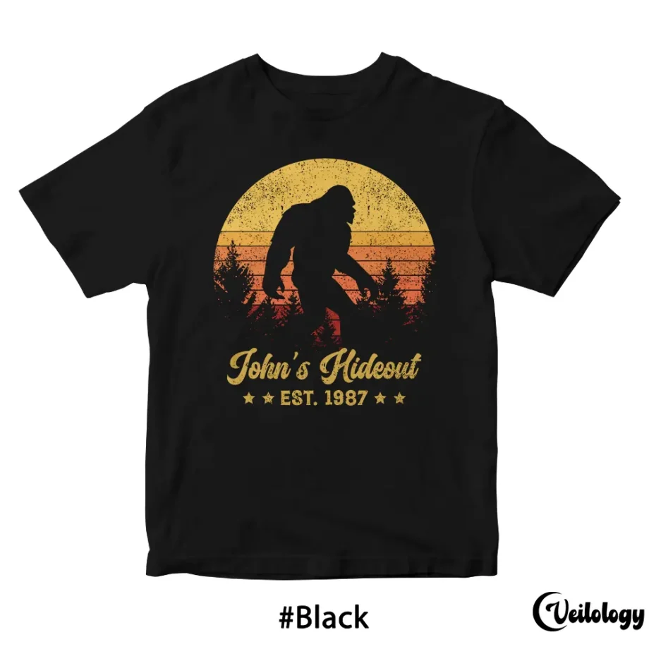 Retro Sasquatch shirt with customizable design for Bigfoot believers