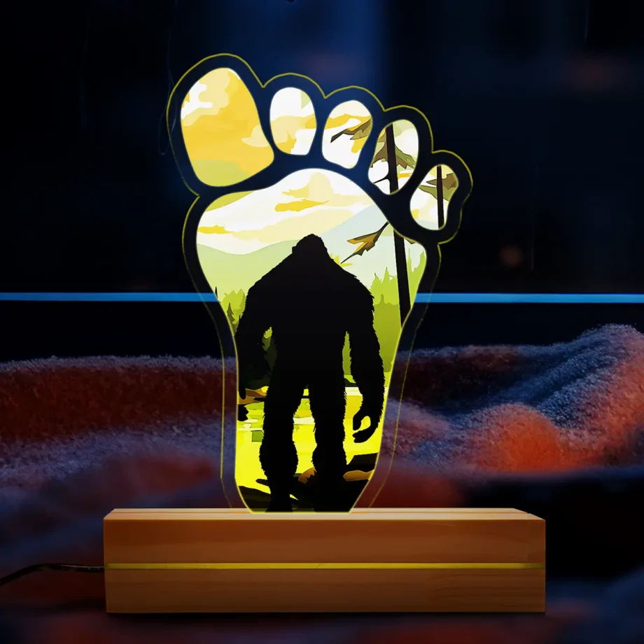 Bigfoot 3D LED footprint night light for Sasquatch believers